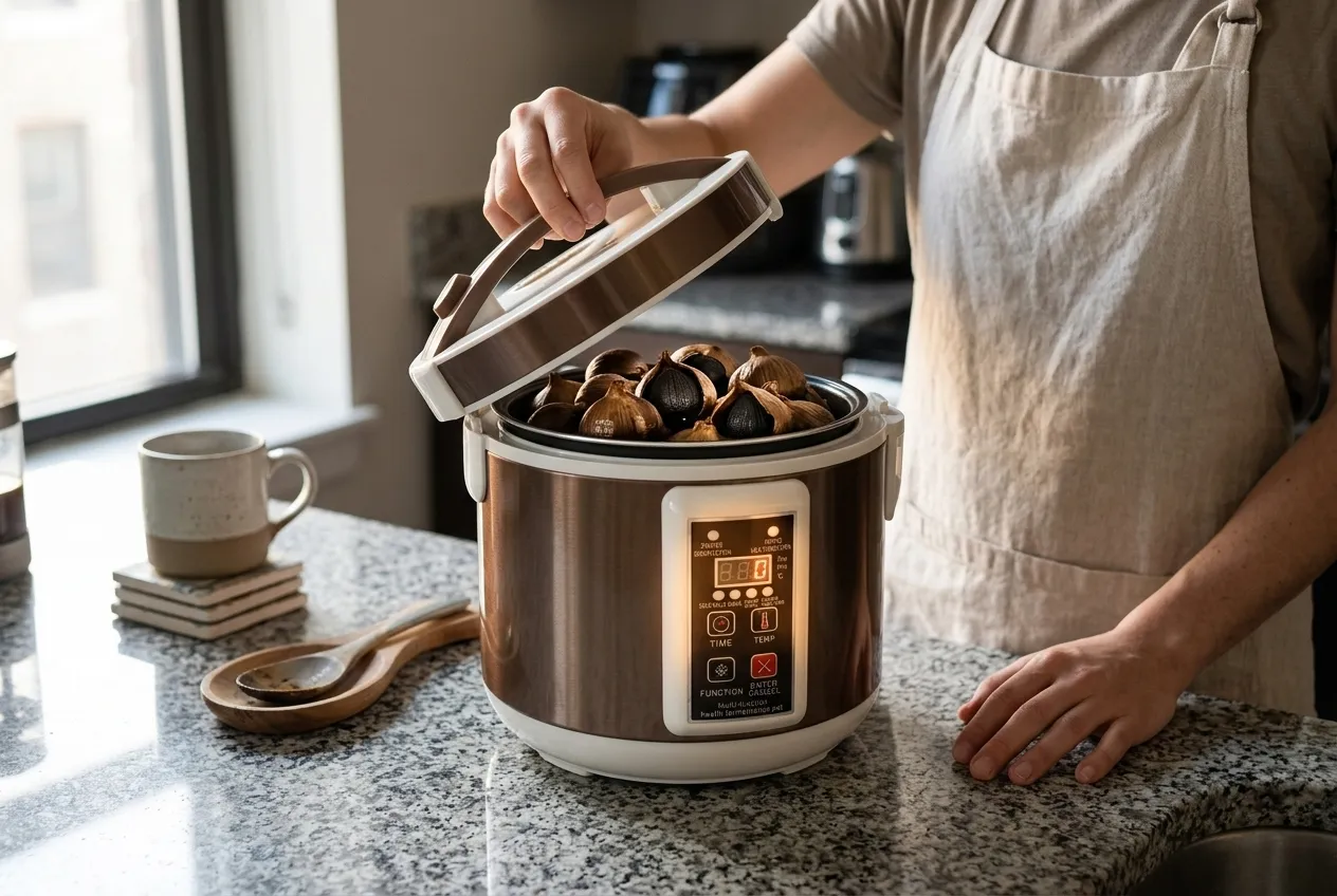 Chef searing steak in stainless steel pan